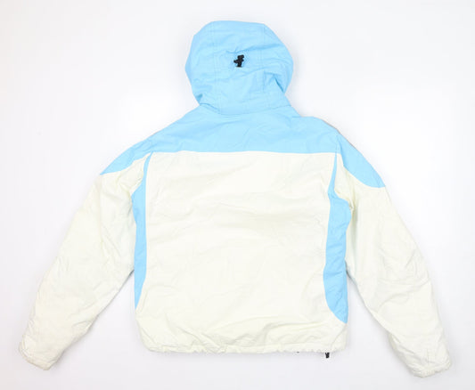 Cross Womens Blue Windbreaker Jacket Size L Zip