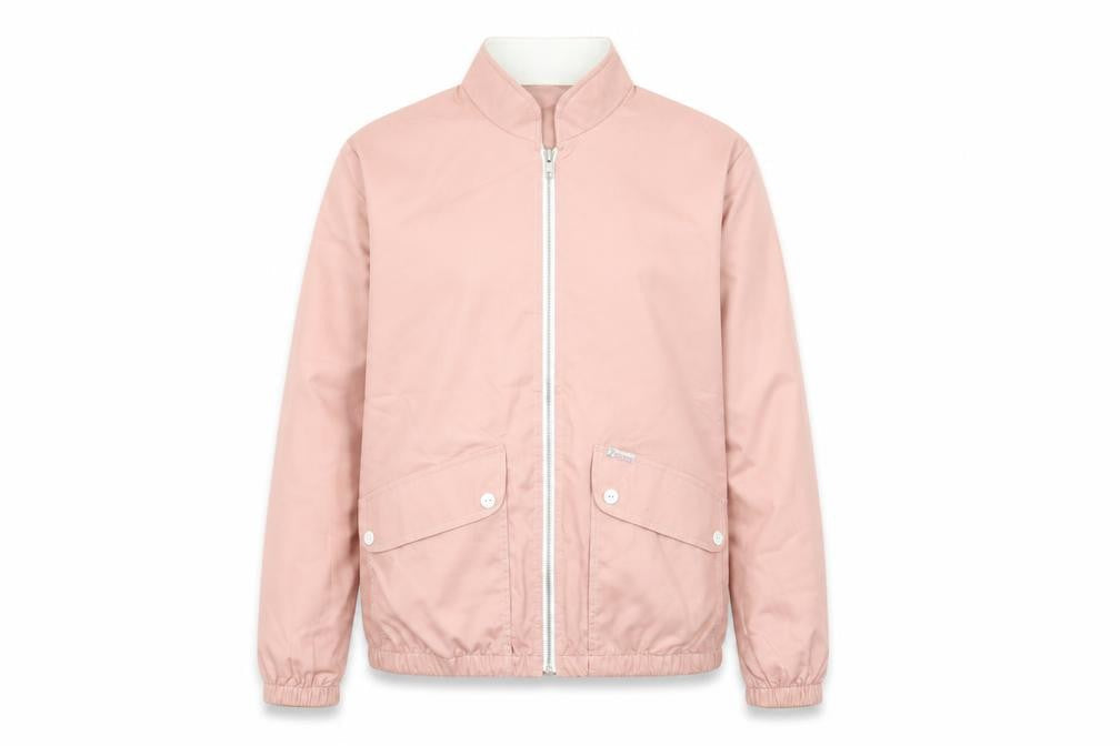 St Michael Womens Pink Jacket Size 12 Zip - Pockets