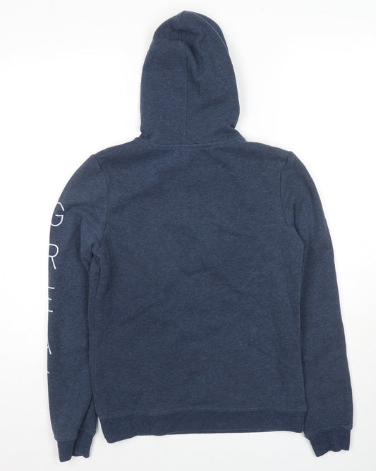 DECATHLON Boys Blue Cotton Pullover Hoodie Size S Pullover - Great