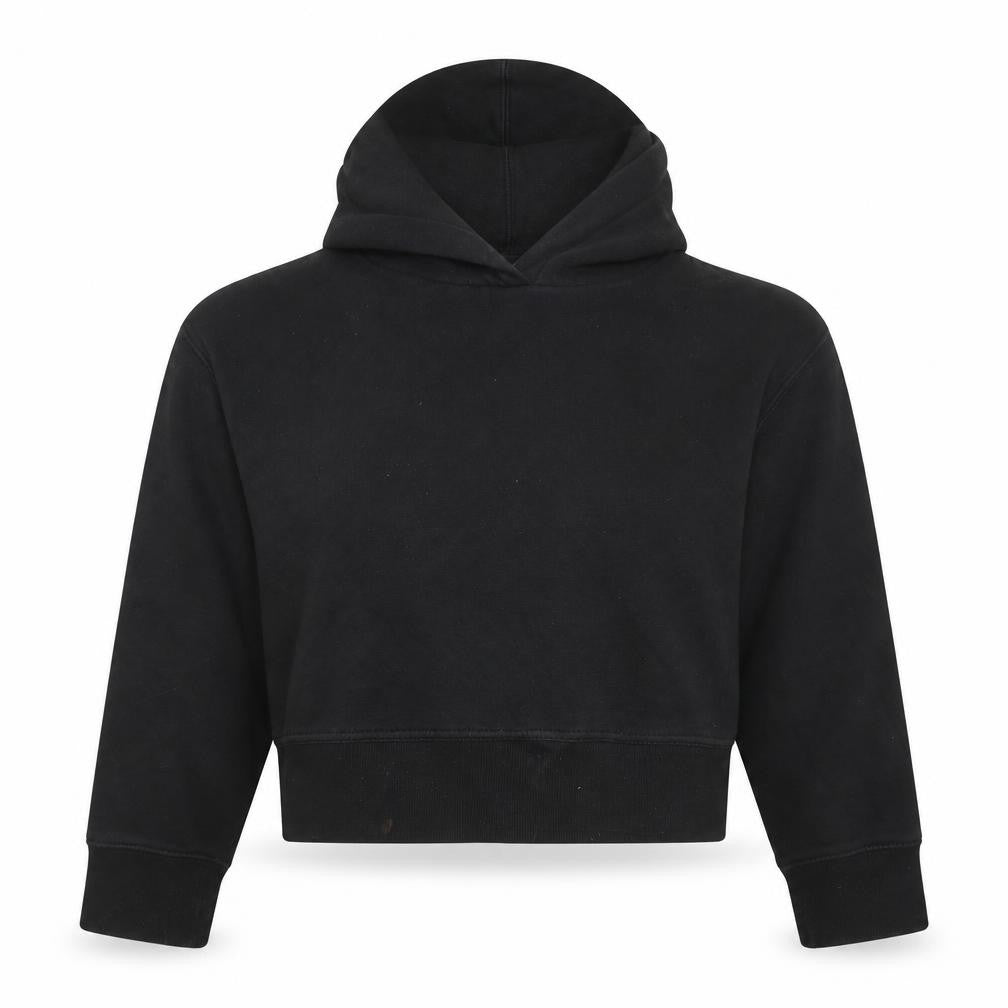 Zara Womens Black Cotton Pullover Hoodie Size M Pullover