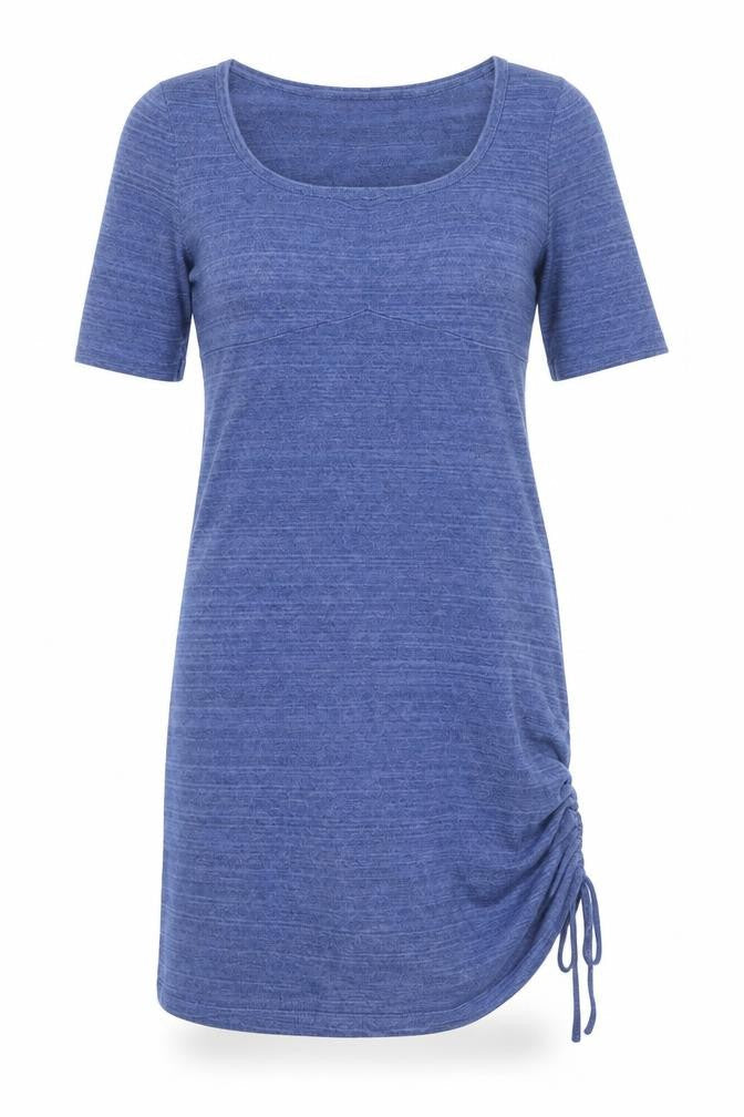 Mango Womens Blue Cotton T-Shirt Dress Size M Round Neck Pullover