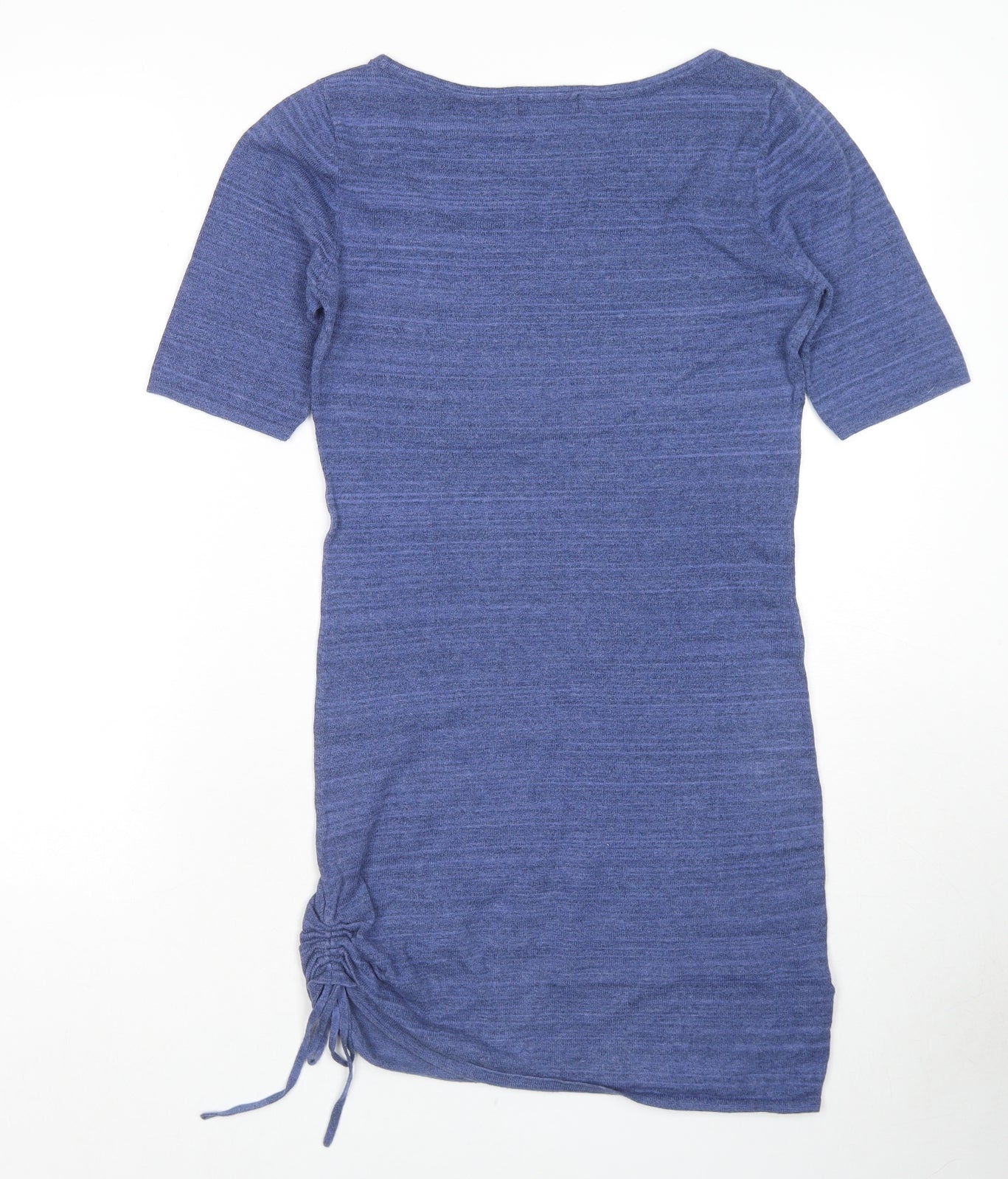 Mango Womens Blue Cotton T-Shirt Dress Size M Round Neck Pullover
