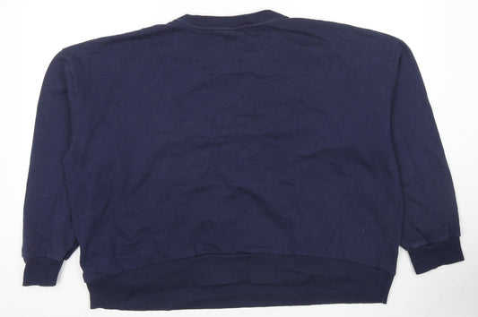 Netflix Womens Blue Cotton Pullover Sweatshirt Size 24 Pullover - Netflix Stranger Things Size 24-26