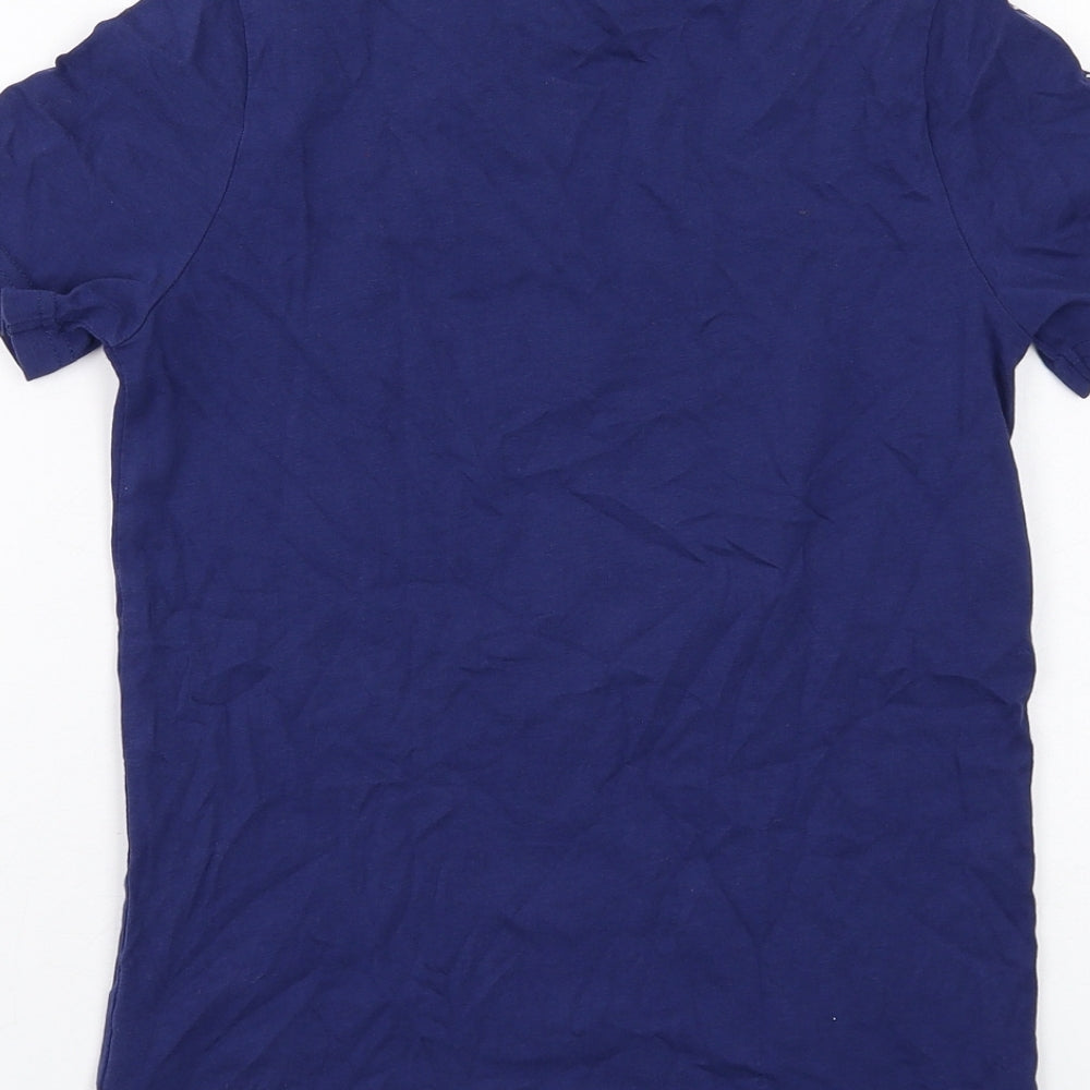 PlayStation Boys Blue Cotton Basic T-Shirt Size 9-10 Years Round Neck Pullover