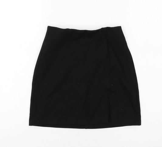 Stradivarius Womens Black Viscose A-Line Skirt Size XS