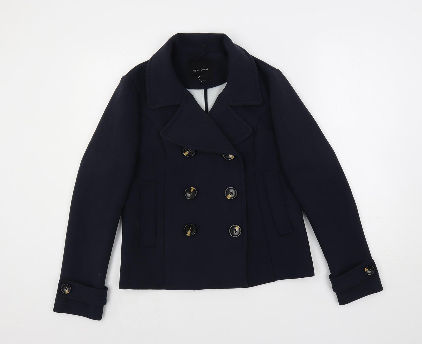New Look Womens Blue Jacket Size 8 Button