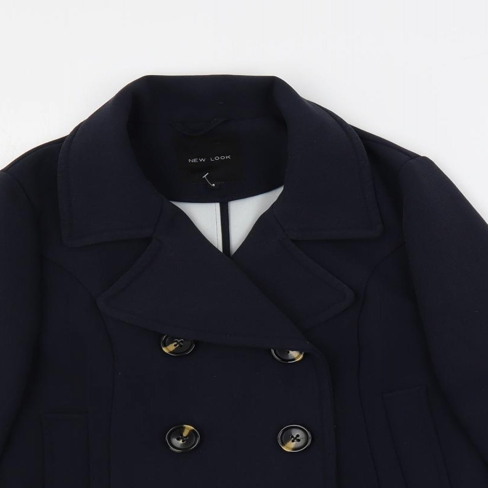 New Look Womens Blue Jacket Size 8 Button