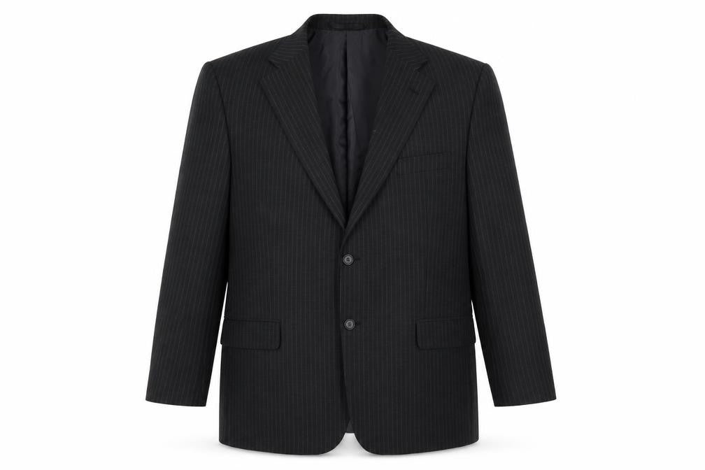 Marks and Spencer Mens Grey Striped Polyester Jacket Suit Jacket Size 44 Regular