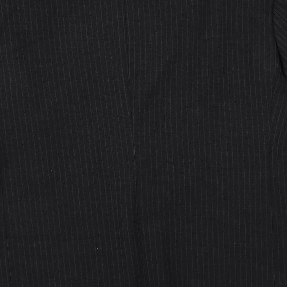 Marks and Spencer Mens Grey Striped Polyester Jacket Suit Jacket Size 44 Regular