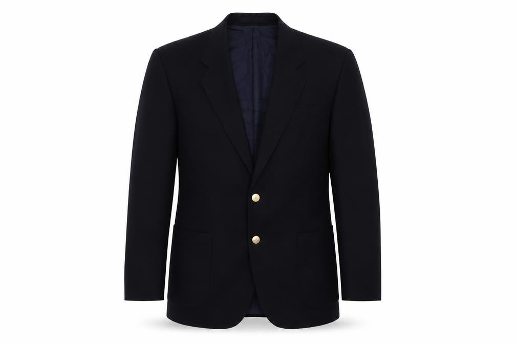 The Label Mens Blue Wool Jacket Blazer Size 44 Regular