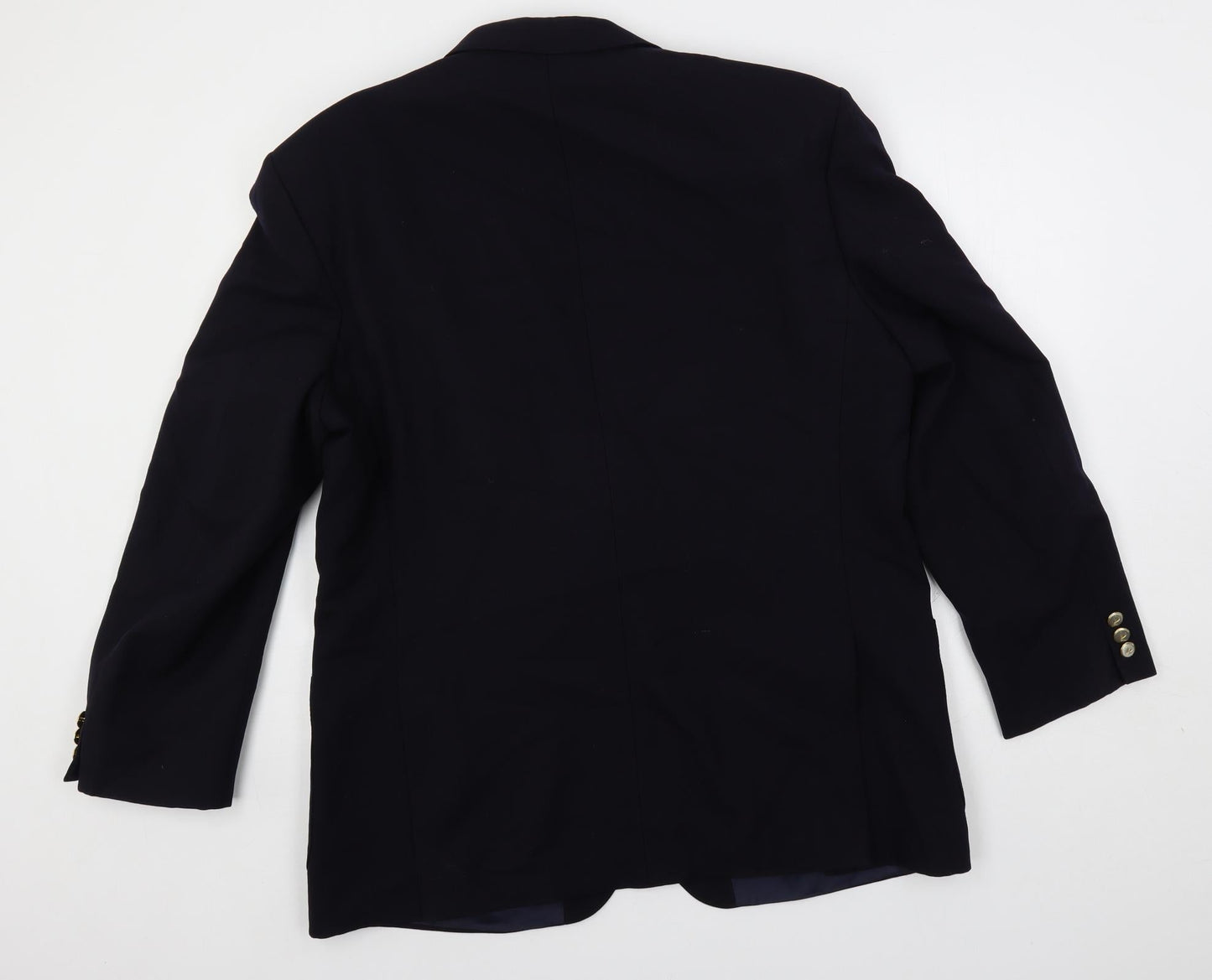 The Label Mens Blue Wool Jacket Blazer Size 44 Regular