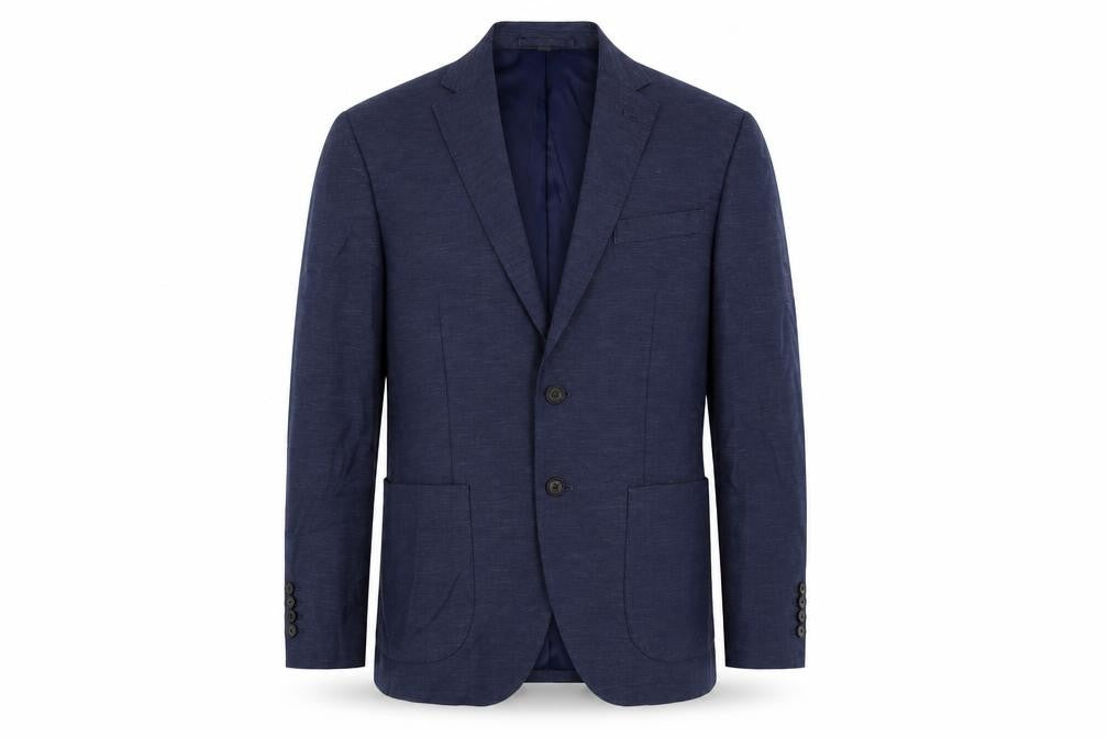 Marks and Spencer Mens Blue Polyester Jacket Suit Jacket Size 38 Regular