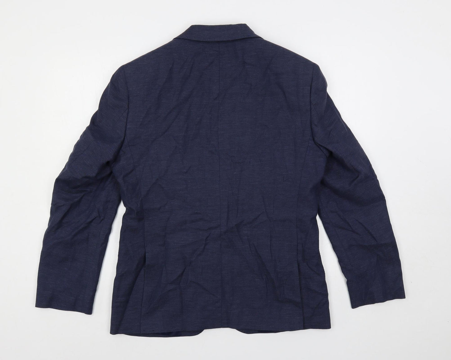 Marks and Spencer Mens Blue Polyester Jacket Suit Jacket Size 38 Regular
