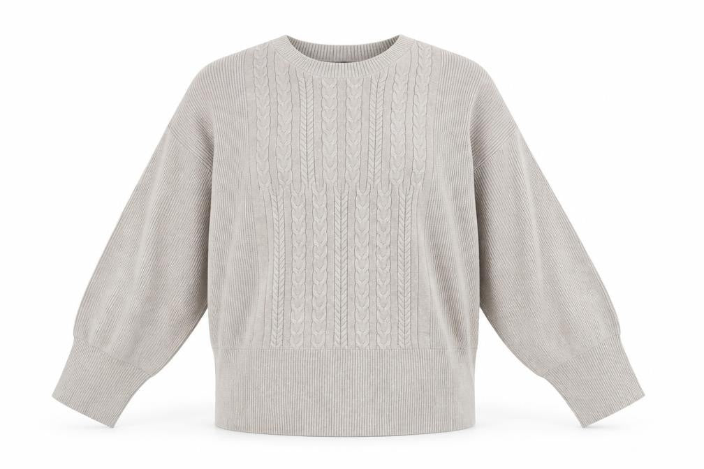 Marks and Spencer Womens Beige Round Neck Viscose Pullover Jumper Size L
