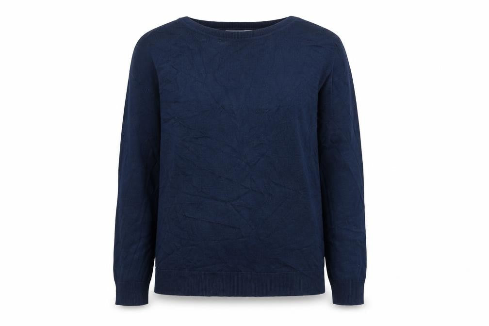 Marks and Spencer Womens Blue Round Neck Acrylic Pullover Jumper Size S