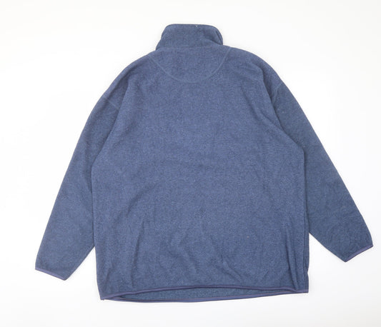 Authentic Sport Womens Blue Polyester Pullover Sweatshirt Size 18 Zip