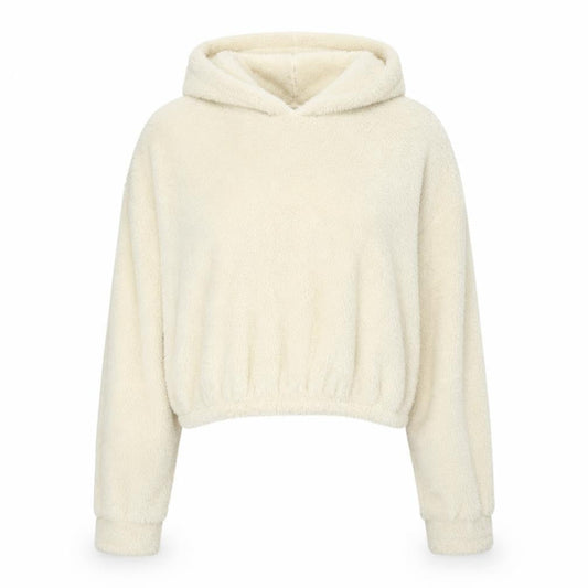 PRETTYLITTLETHING Womens Ivory Polyester Pullover Hoodie Size M Pullover