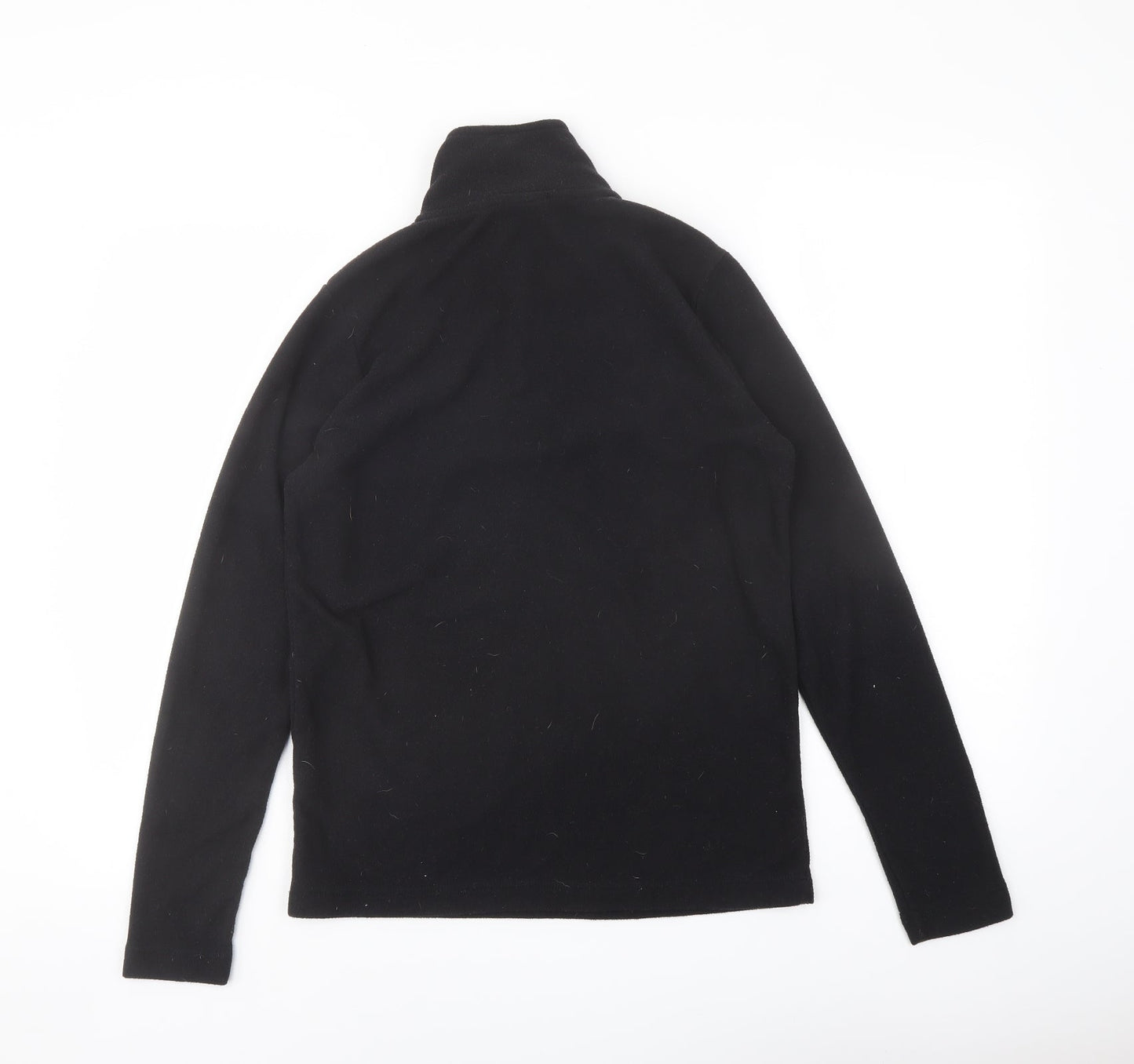 Glert Womens Black Polyester Pullover Sweatshirt Size XS Zip