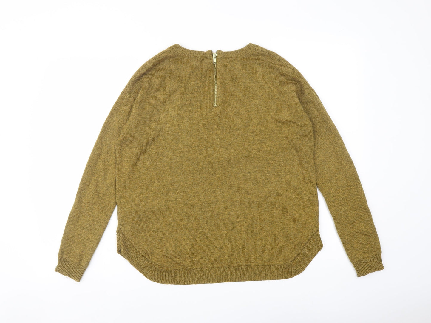 H&M Womens Brown Round Neck Acrylic Pullover Jumper Size XS