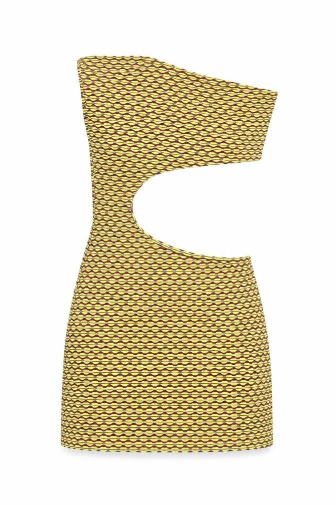 New Girl Order Womens Multicoloured Geometric Polyester Bodycon Size 10 Sweetheart Pullover - Cut Out