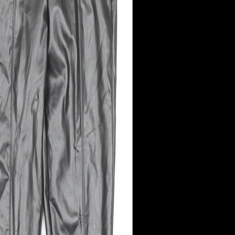 Marks and Spencer Womens Black Polyester Pedal Pusher Trousers Size 8 L25 in Regular