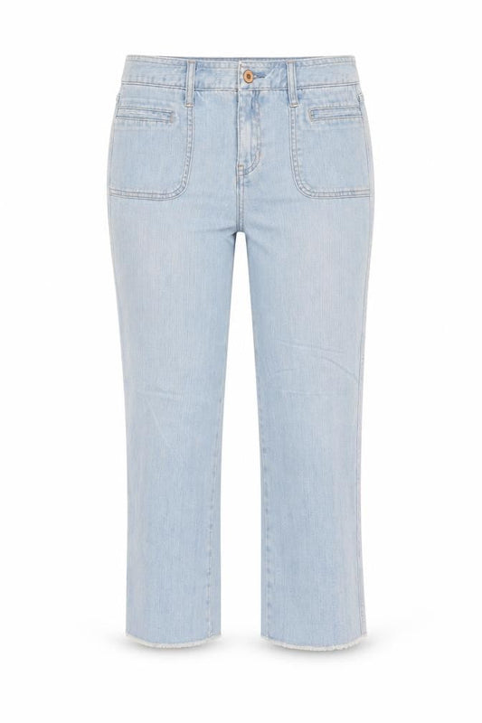 Gap Womens Blue Cotton Cropped Jeans Size 32 in L25 in Regular Zip