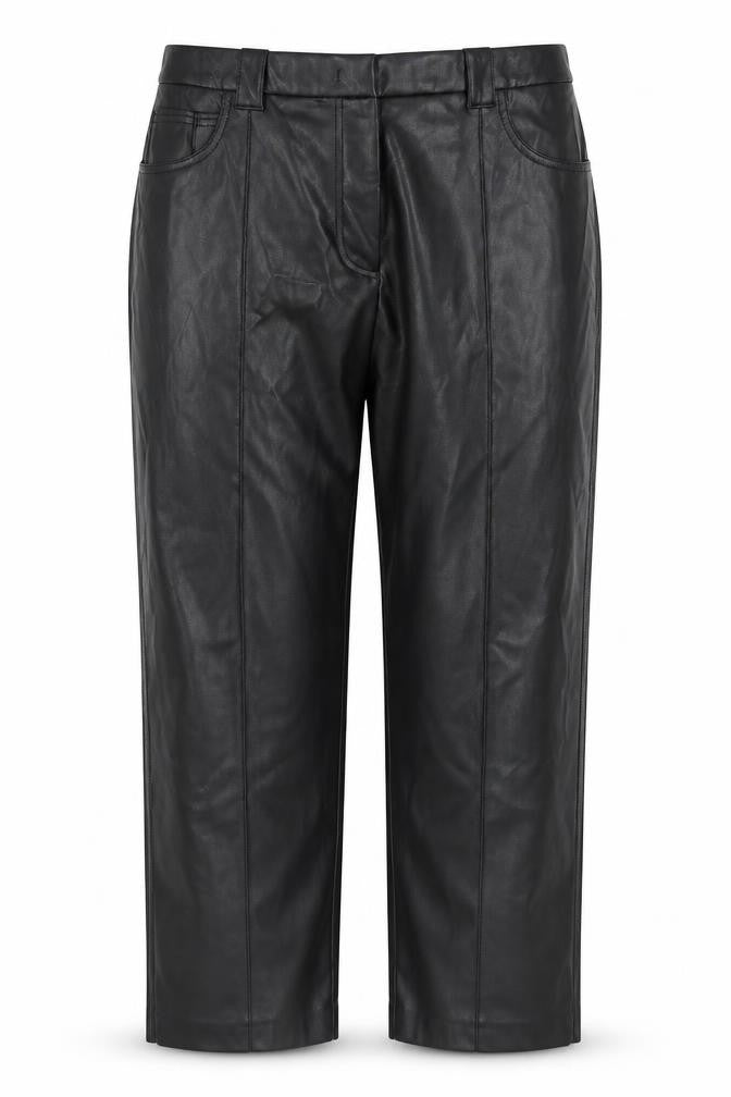 Marks and Spencer Womens Black Polyester Trousers Size 18 L24 in Regular Zip