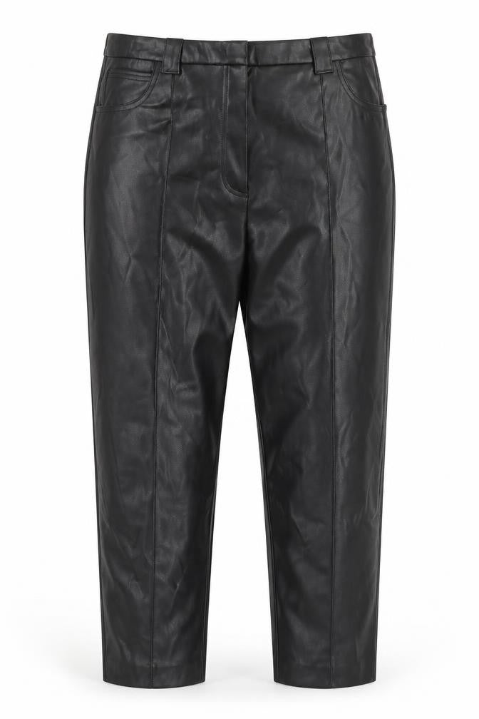 Marks and Spencer Womens Black Polyester Trousers Size 20 L23 in Regular Zip