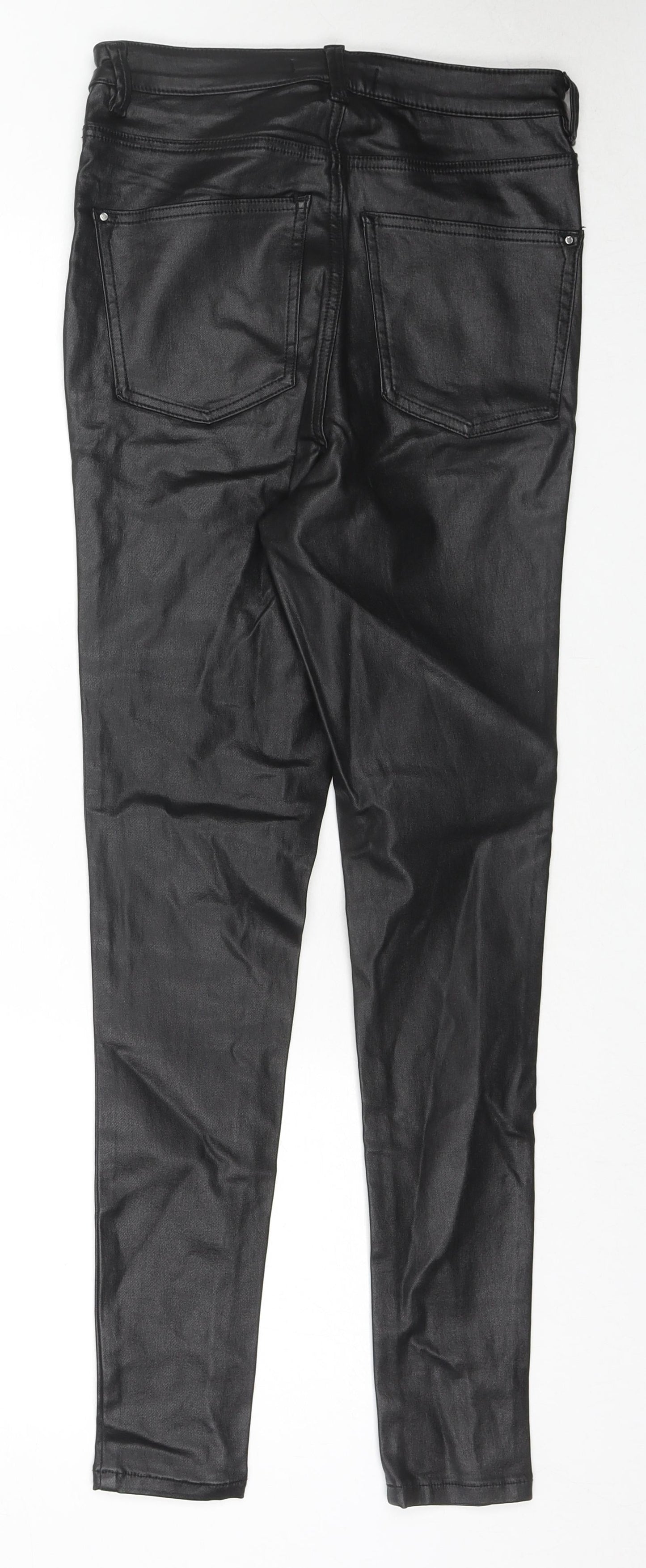 Very Womens Black Viscose Jegging Trousers Size 12 L27 in Regular Zip