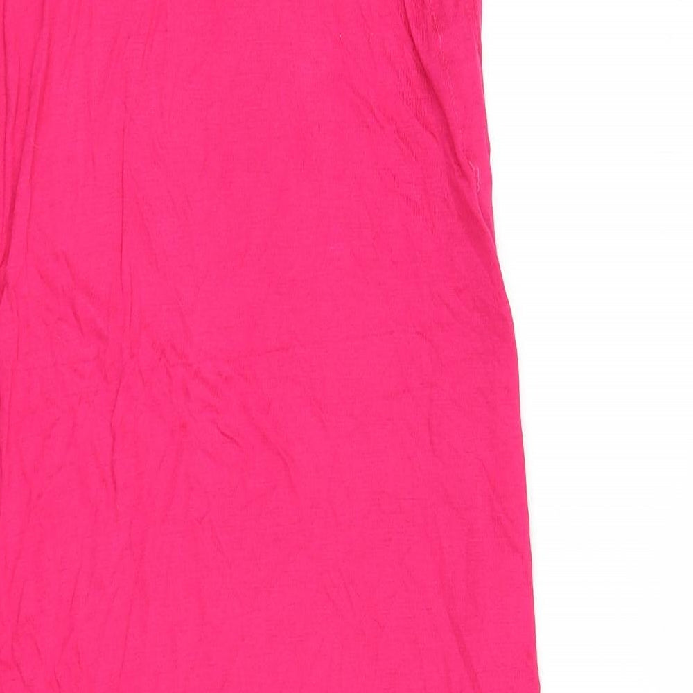Divided by H&M Womens Pink Polyester Tank Dress Size XS Round Neck Pullover - Tie Detail