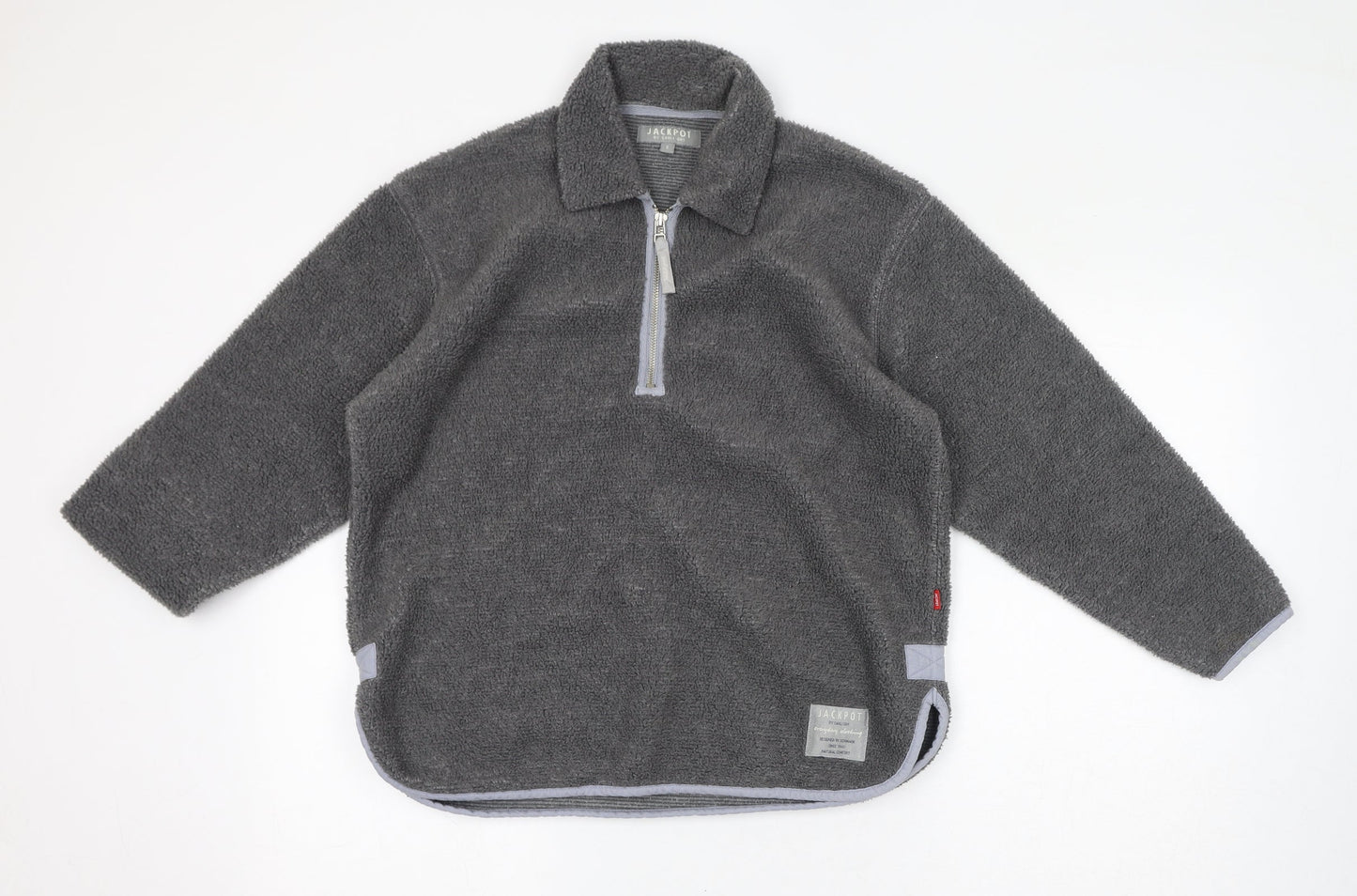 Jackpot Womens Grey Polyester Pullover Sweatshirt Size 4 Pullover