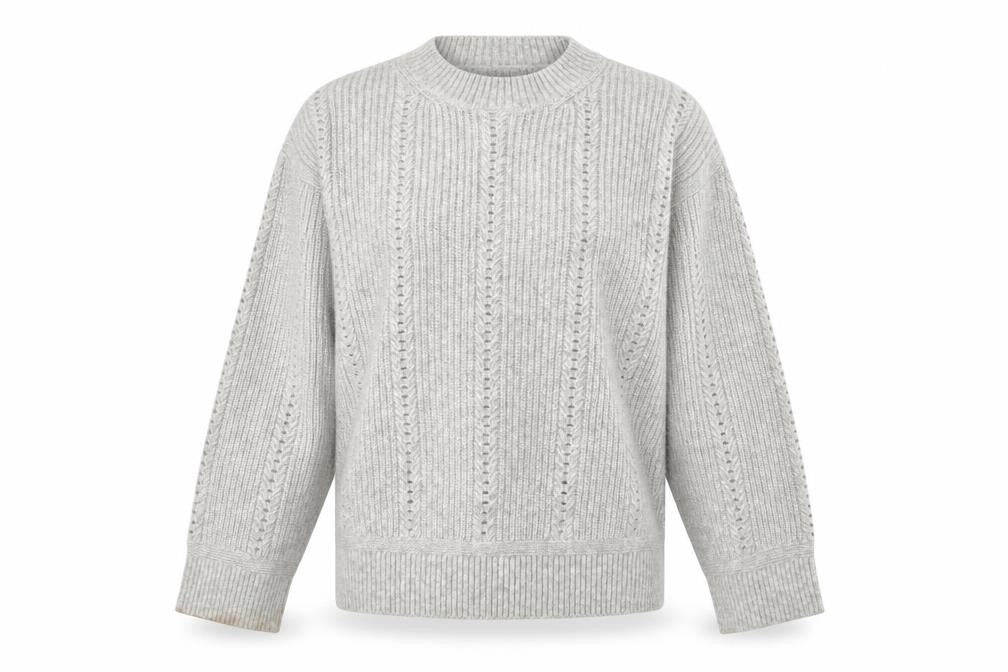 Marks and Spencer Womens Grey Round Neck Polyester Pullover Jumper Size L