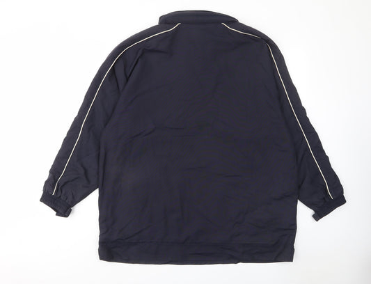 Game Gear Mens Blue Jacket Poncho Size L Zip - Pockets