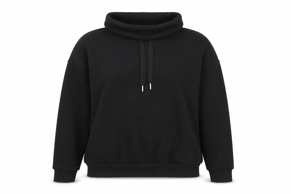 Select Womens Black Cotton Pullover Sweatshirt Size M Pullover