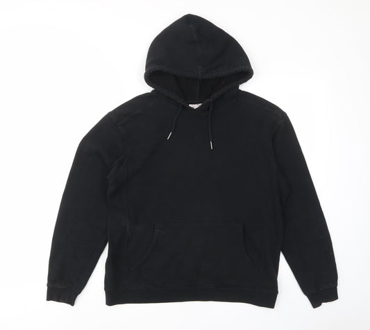 tpshop Womens Black Cotton Pullover Hoodie Size S Pullover - Pockets
