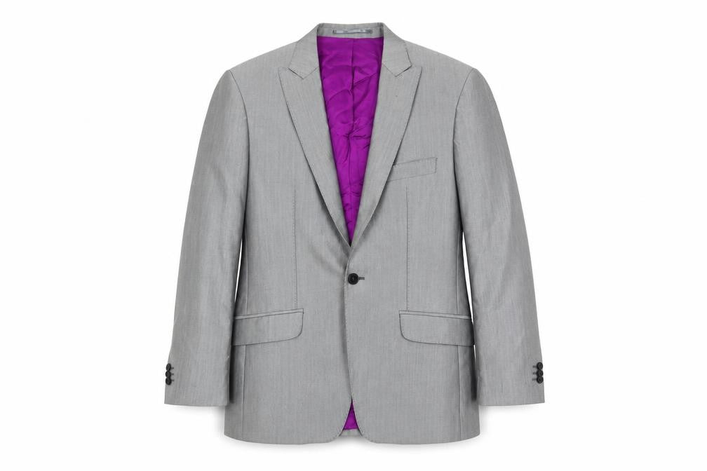 Mens 38 Chest Regular Jones Grey One-Button