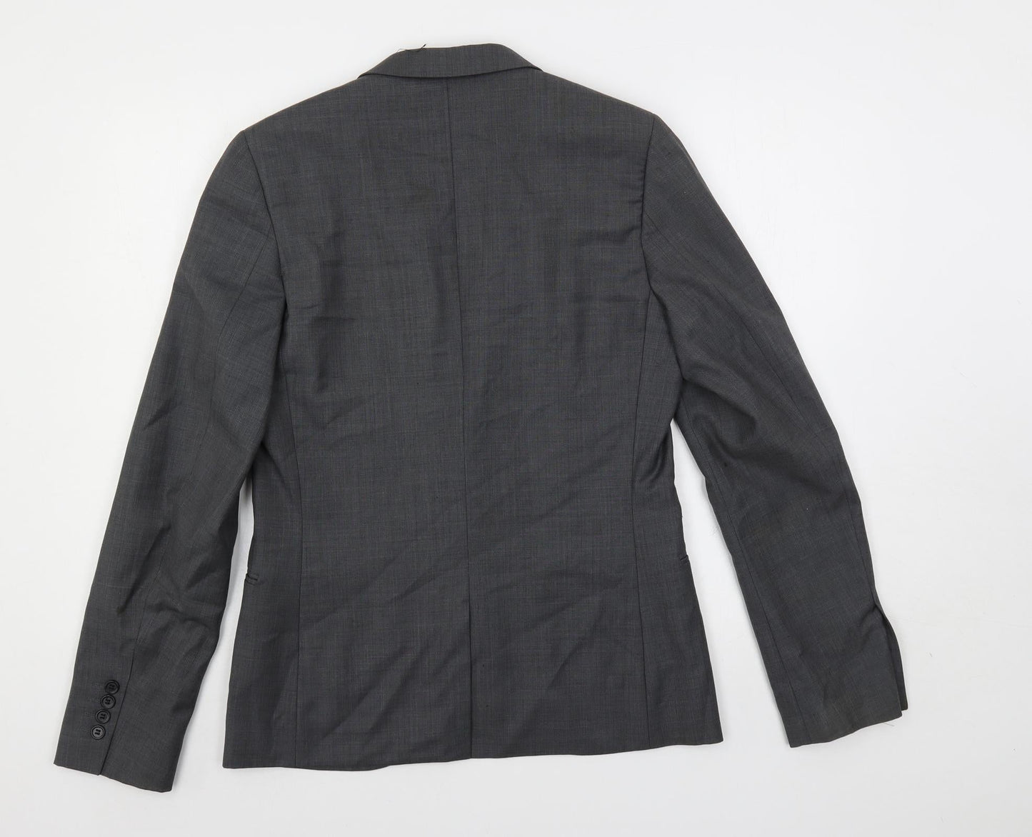 Topman Mens Grey Wool Jacket Suit Jacket Size 38 Regular