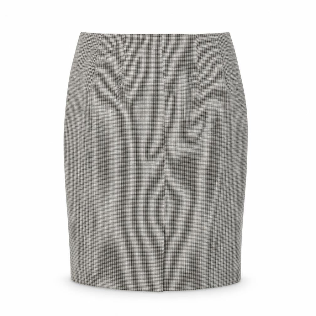 Marks and Spencer Womens Beige Geometric Polyester Straight & Pencil Skirt Size 16 Button - Lined