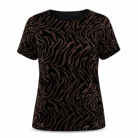 Womens UK Size M Anna Rose Black Polyester Blouse