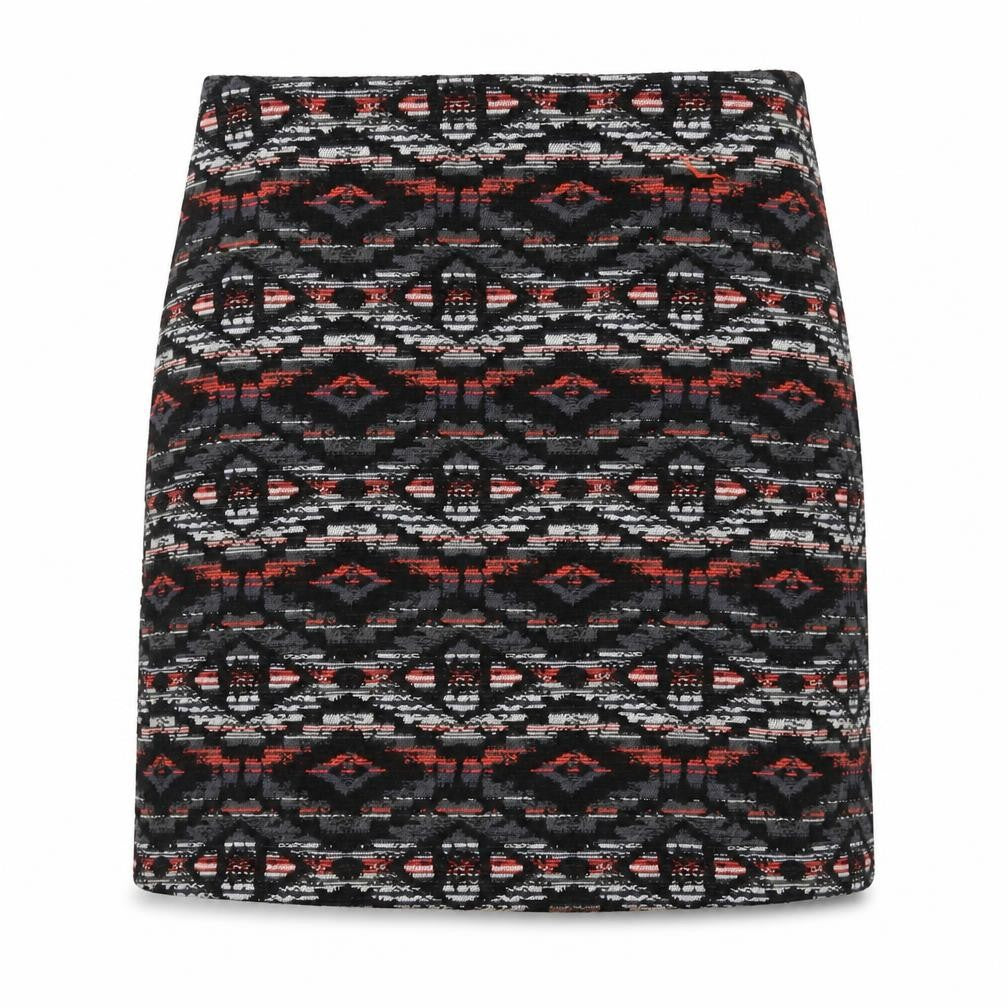 New Look Womens Multicoloured Geometric Cotton A-Line Skirt Size 6 Zip