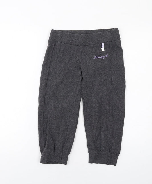 Pineapple Womens Grey Cotton Jogger Trousers Size 6 Regular