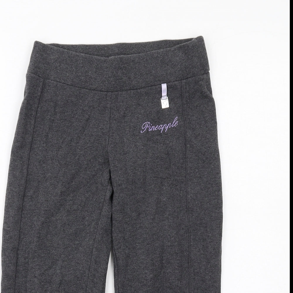 Pineapple Womens Grey Cotton Jogger Trousers Size 6 Regular