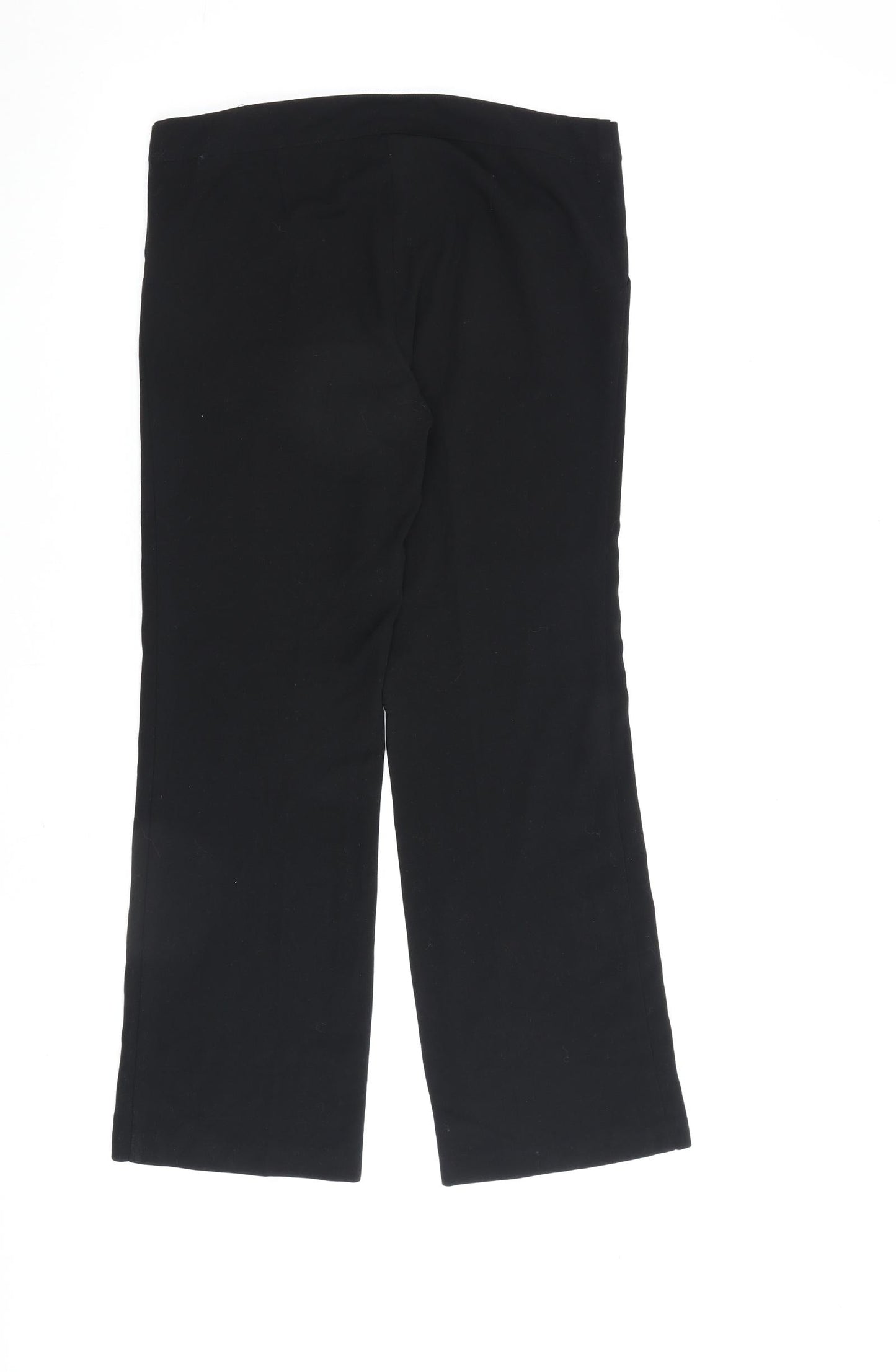 mamas & papas Womens Black Polyester Trousers Size 6 L29 in Regular Zip