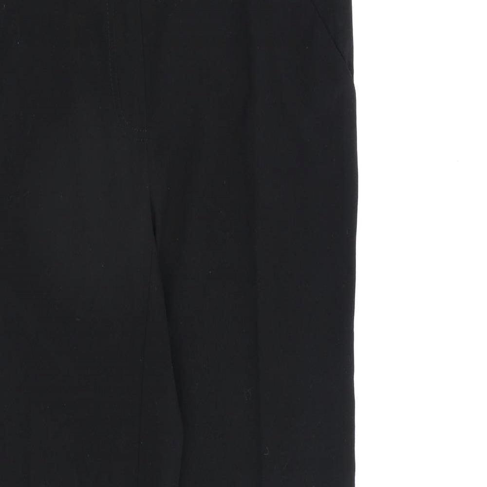 mamas & papas Womens Black Polyester Trousers Size 6 L29 in Regular Zip