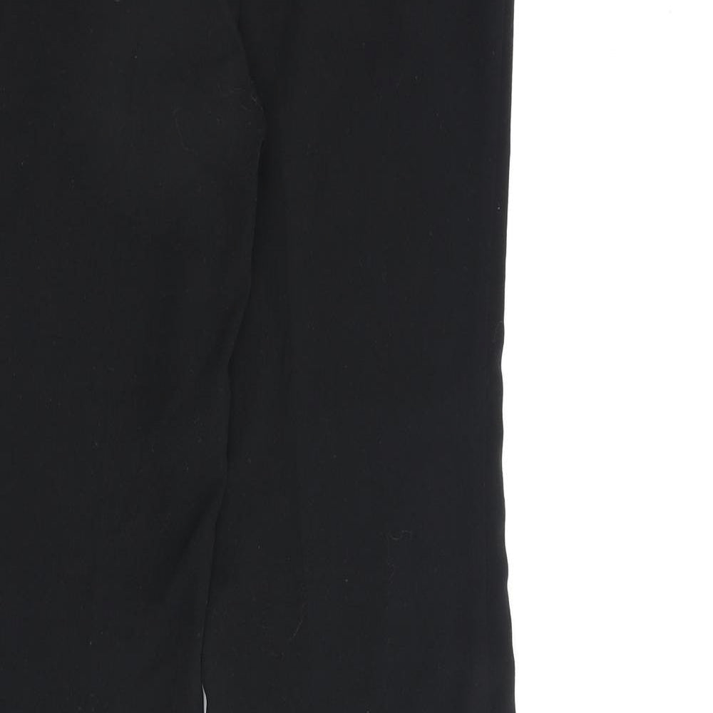 mamas & papas Womens Black Polyester Trousers Size 6 L29 in Regular Zip