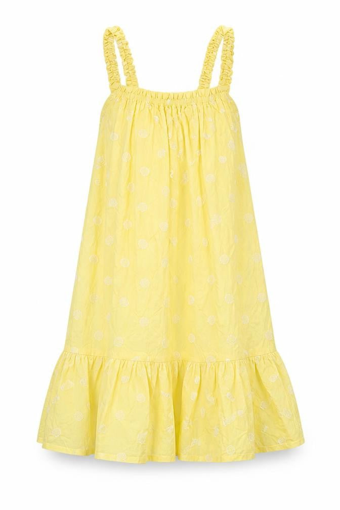 Marks and Spencer Womens Yellow Geometric Viscose Top Dress Size 6 - Sea Shells
