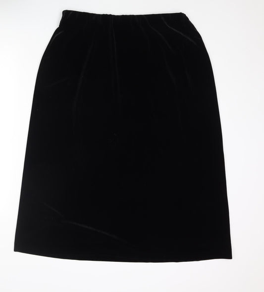 Stephen Womens Black Polyester A-Line Skirt Size 34 in