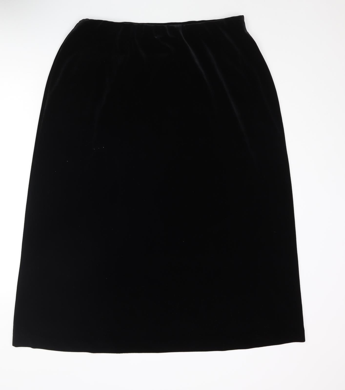 Stephen Womens Black Polyester A-Line Skirt Size 34 in