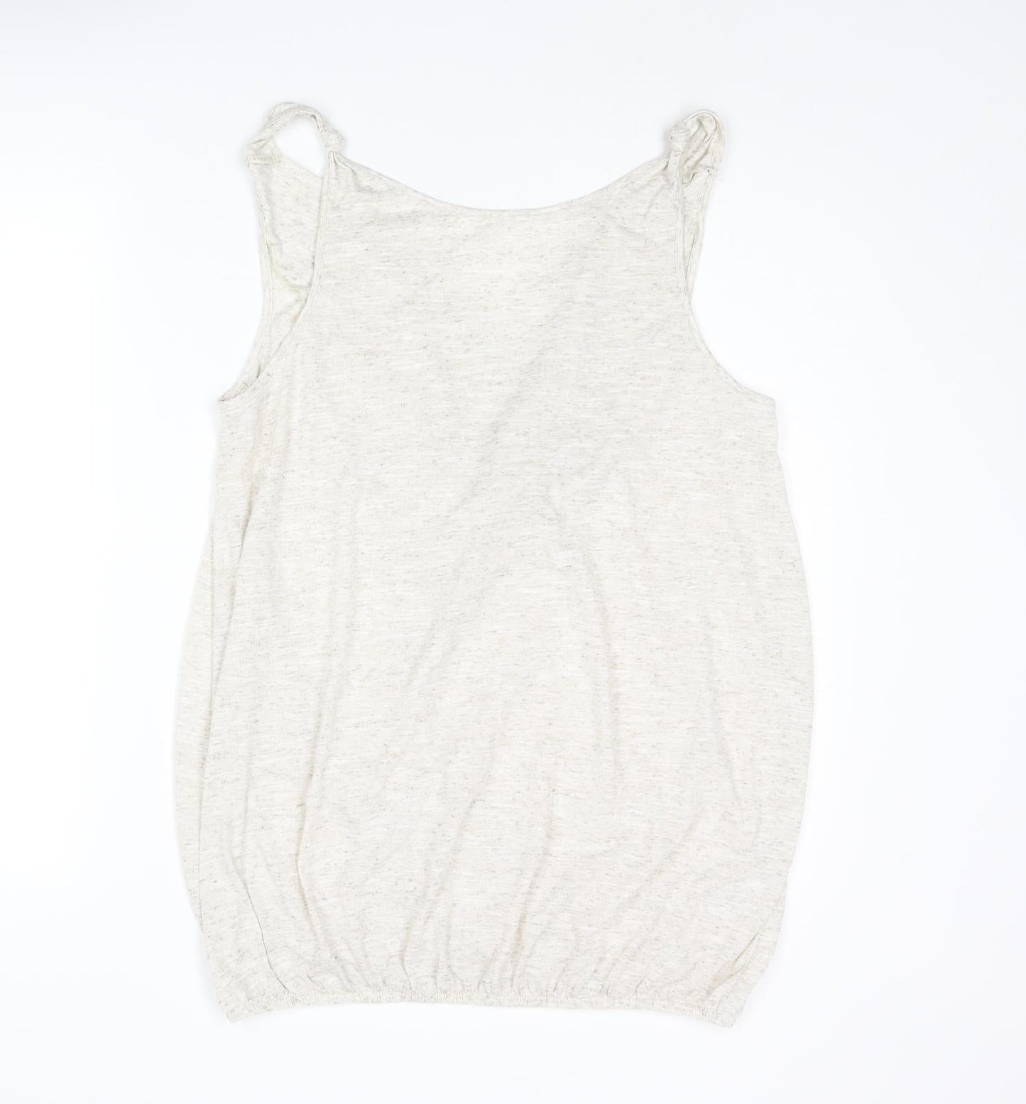 NEXT Womens Beige Polyester Camisole Blouse Size 10 Scoop Neck - Knot Strap Cowl Back