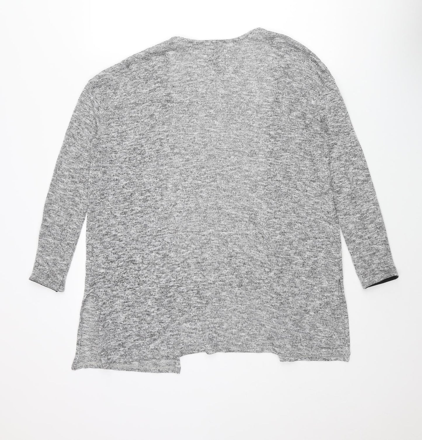 Divided by H&M Womens Grey V-Neck Polyester Cardigan Jumper Size XS